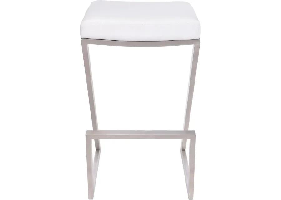 Atlantis White Counter Height Stool