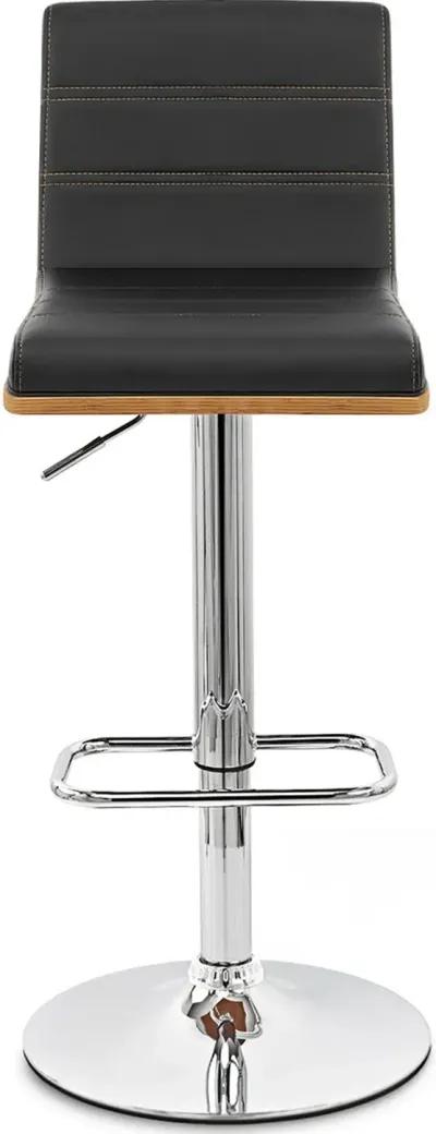 Aubrey Black Adjustable Bar Stool