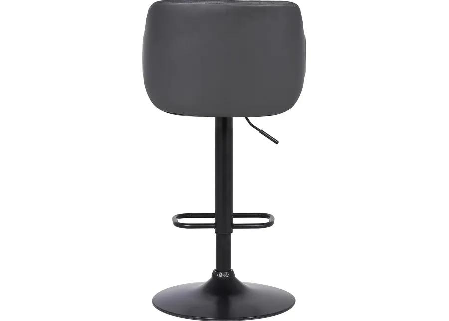 Boston Black Adjustable Bar Stool