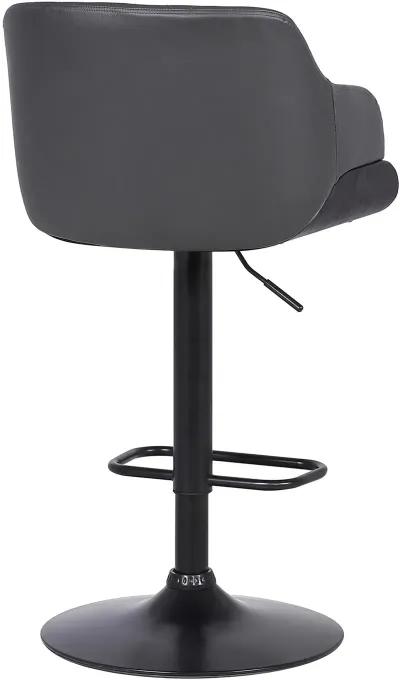 Boston Black Adjustable Bar Stool