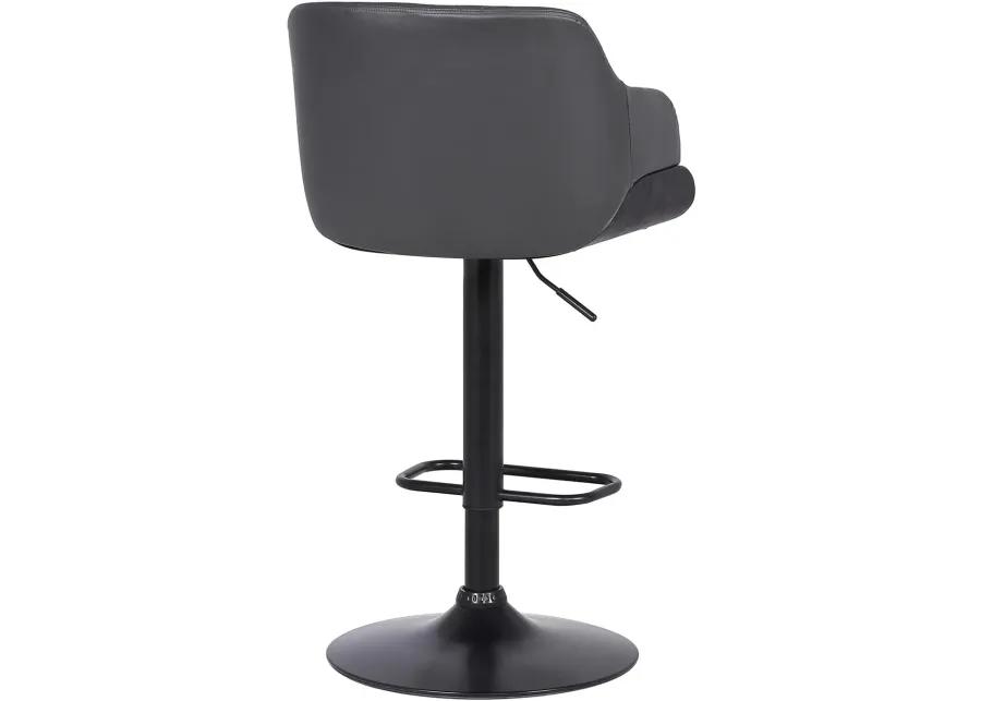 Boston Black Adjustable Bar Stool