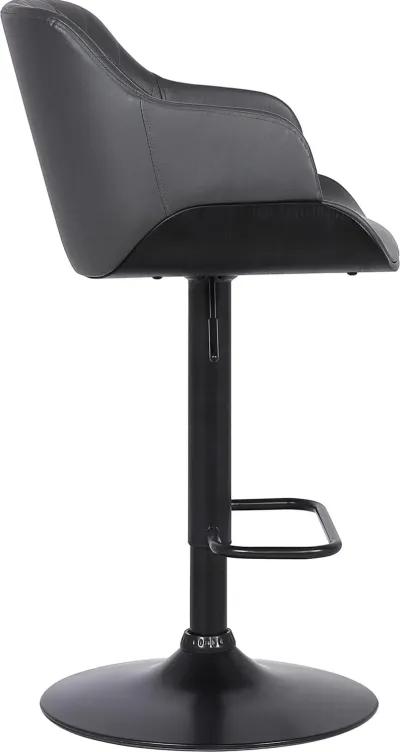 Boston Black Adjustable Bar Stool