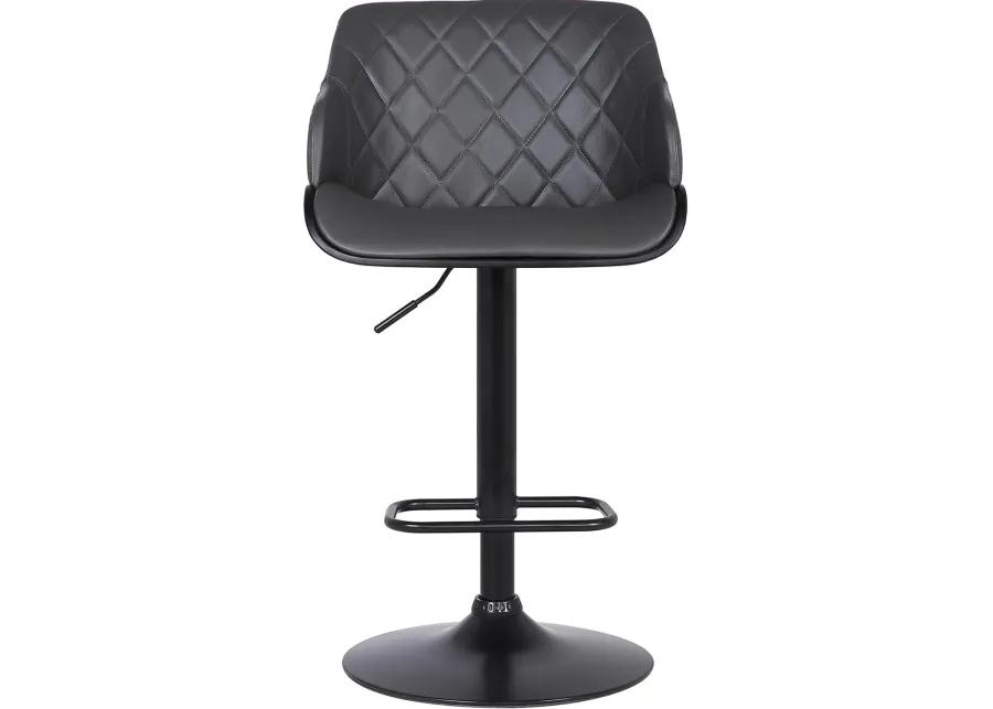 Boston Black Adjustable Bar Stool