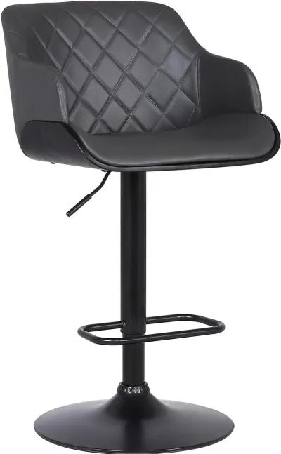 Boston Black Adjustable Bar Stool