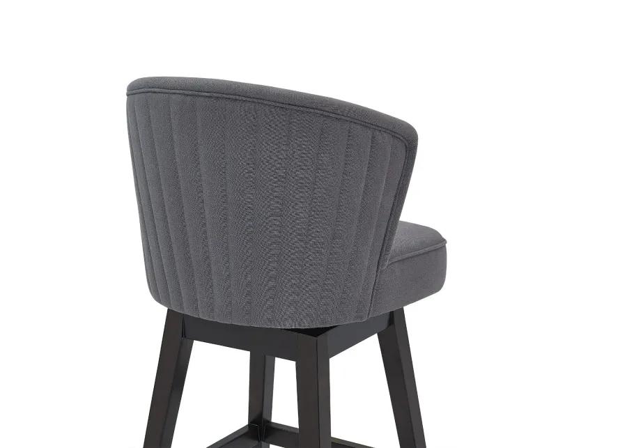 Brandy Gray Swivel Bar Stool