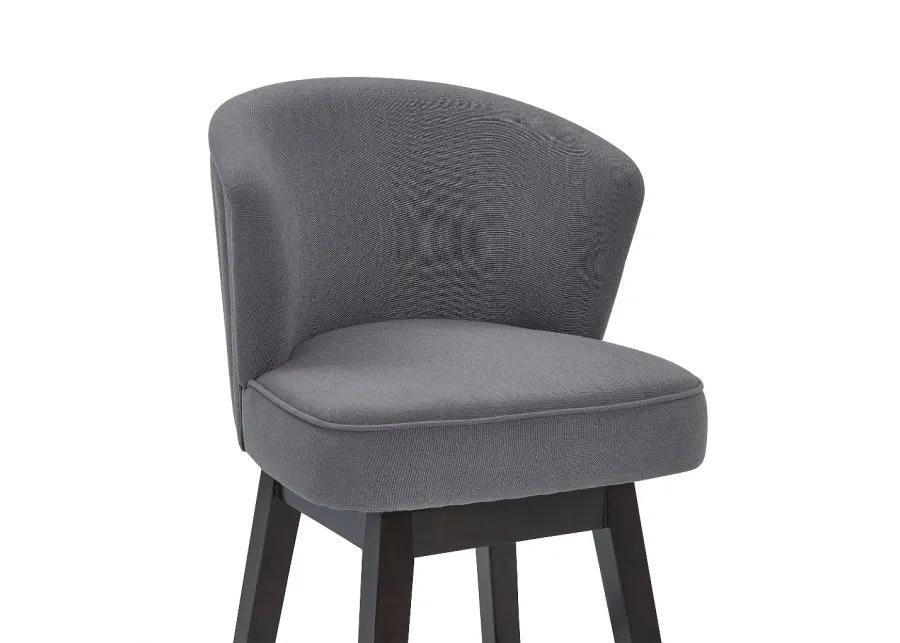 Brandy Gray Swivel Bar Stool