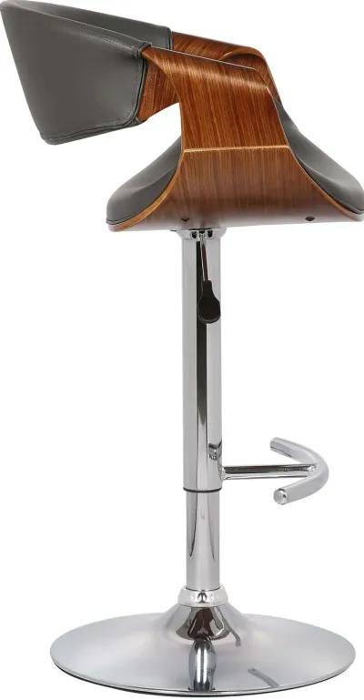 Butterfly Gray Adjustable Height Bar Stool