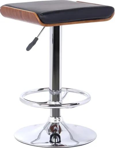 Java Black and Walnut Adjustable Height Bar Stool