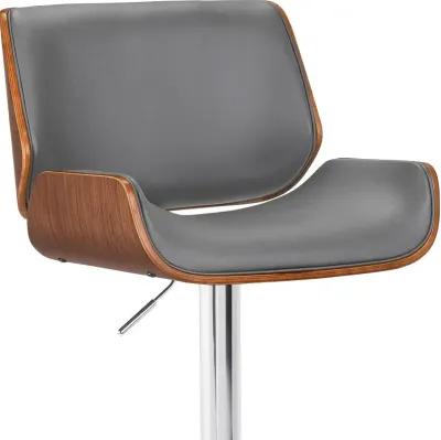 London Gray Swivel Adjustable Bar Stool