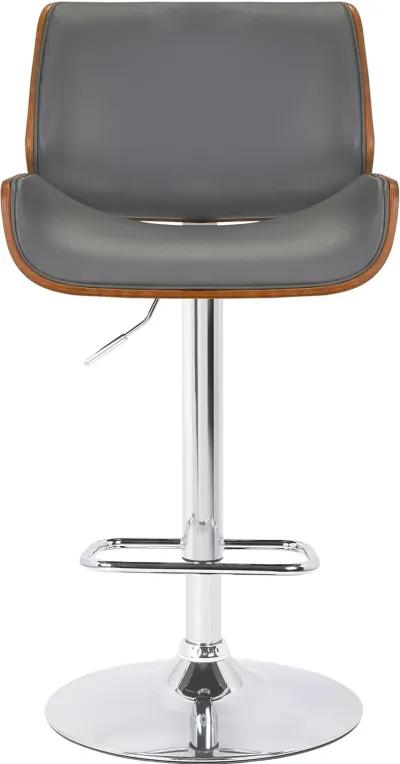 London Gray Swivel Adjustable Bar Stool