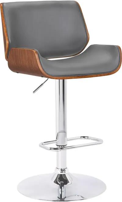 London Gray Swivel Adjustable Bar Stool