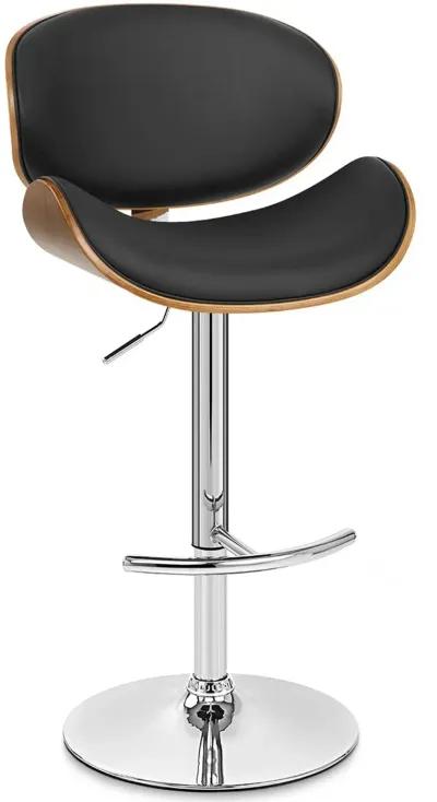 Naples Black Adjustable Bar Stool