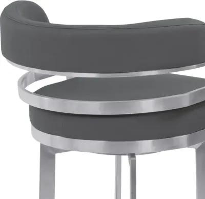 Prinz Gray Swivel Bar Stool