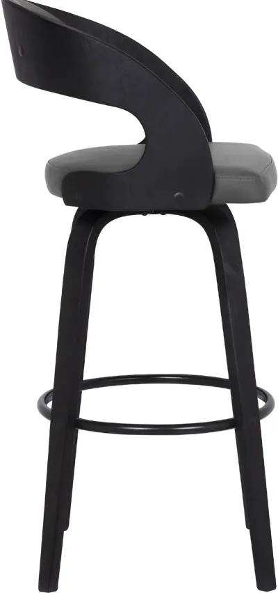 Shelly Gray and Black Counter Height Stool