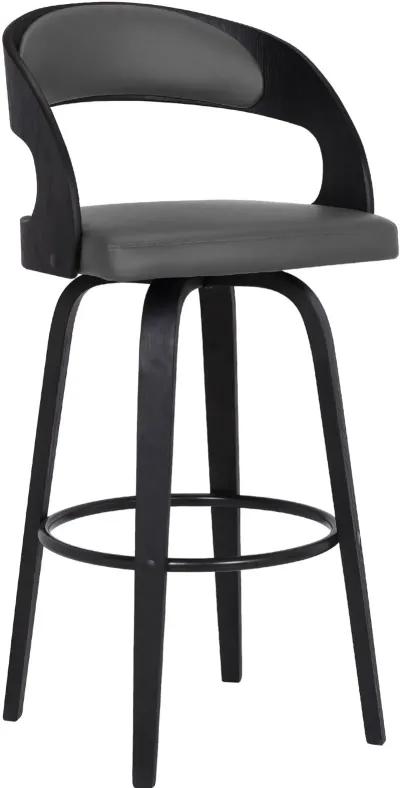 Shelly Gray and Black Counter Height Stool