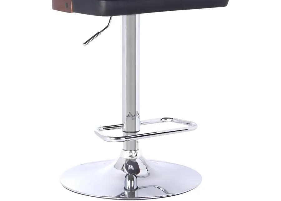 Storm Black Adjustable Bar Stool