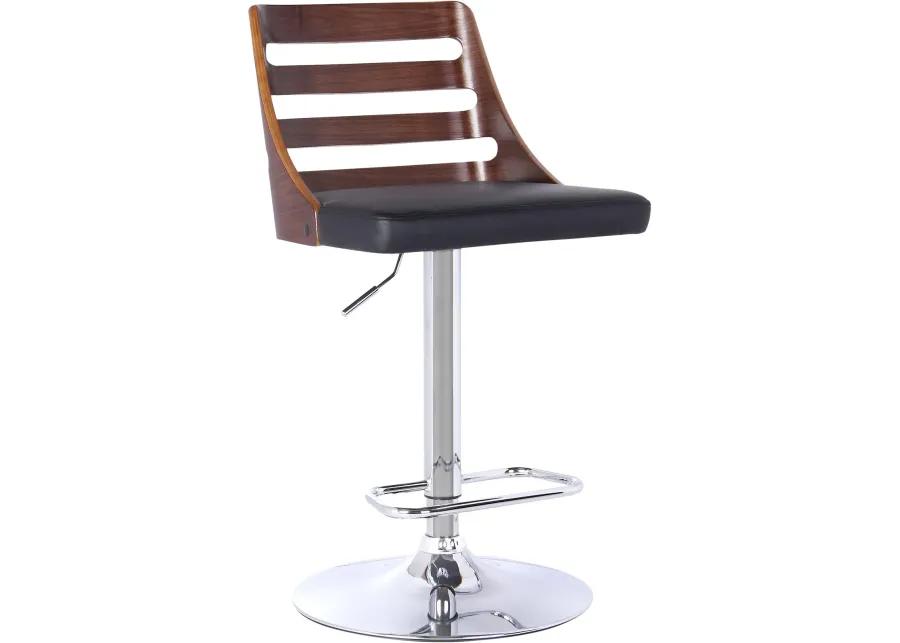 Storm Black Adjustable Bar Stool