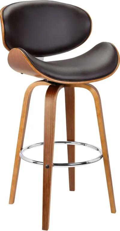 Viper Black Swivel Counter Height Stool