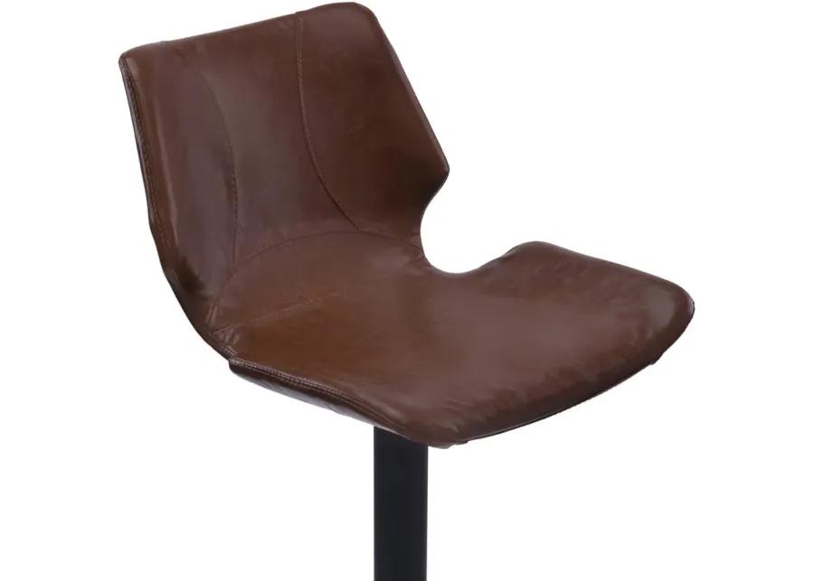 Zuma Dark Brown Adjustable Height Bar Stool