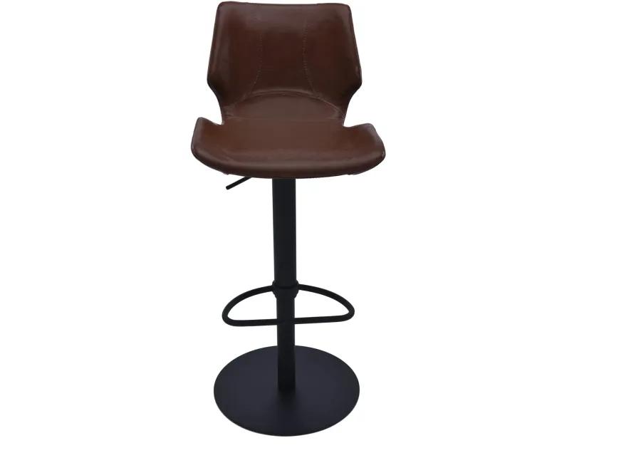 Zuma Dark Brown Adjustable Height Bar Stool