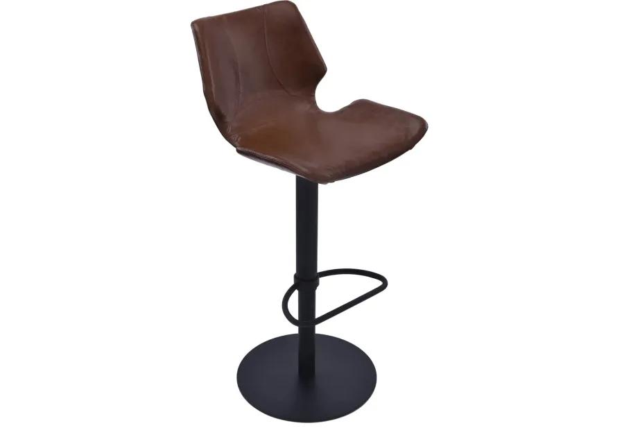 Zuma Dark Brown Adjustable Height Bar Stool