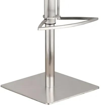 Caf Gray and Chrome Adjustable Height Bar Stool