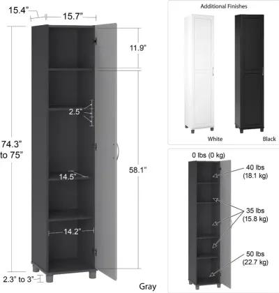 Kendall White 16" Utility Storage Cabinet