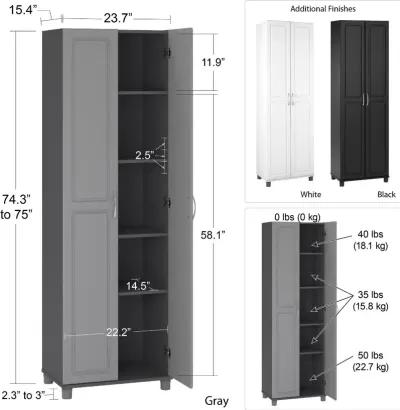 Kendall White 24" Utility Storage Cabinet