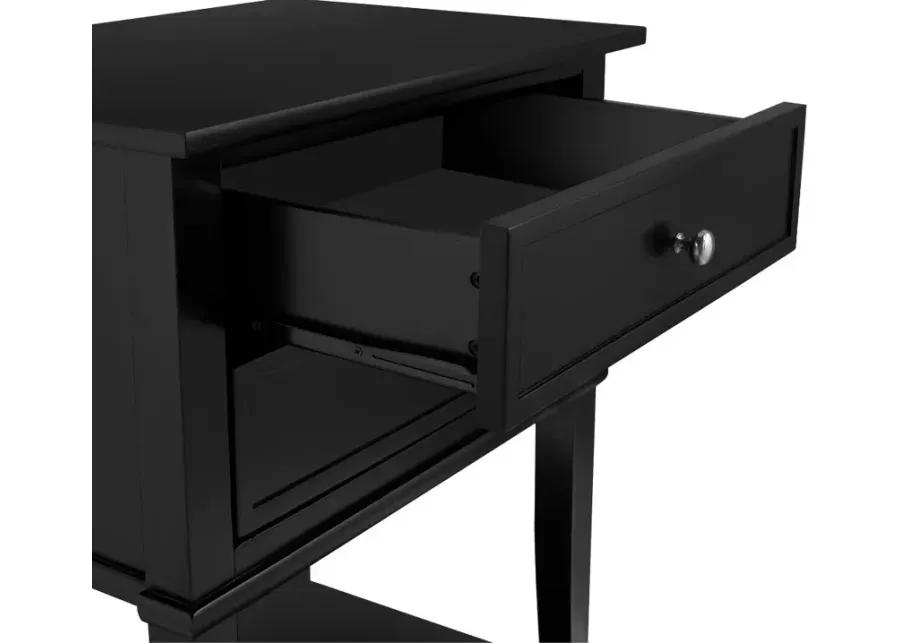 Franklin Black Accent Table with 2 Drawers