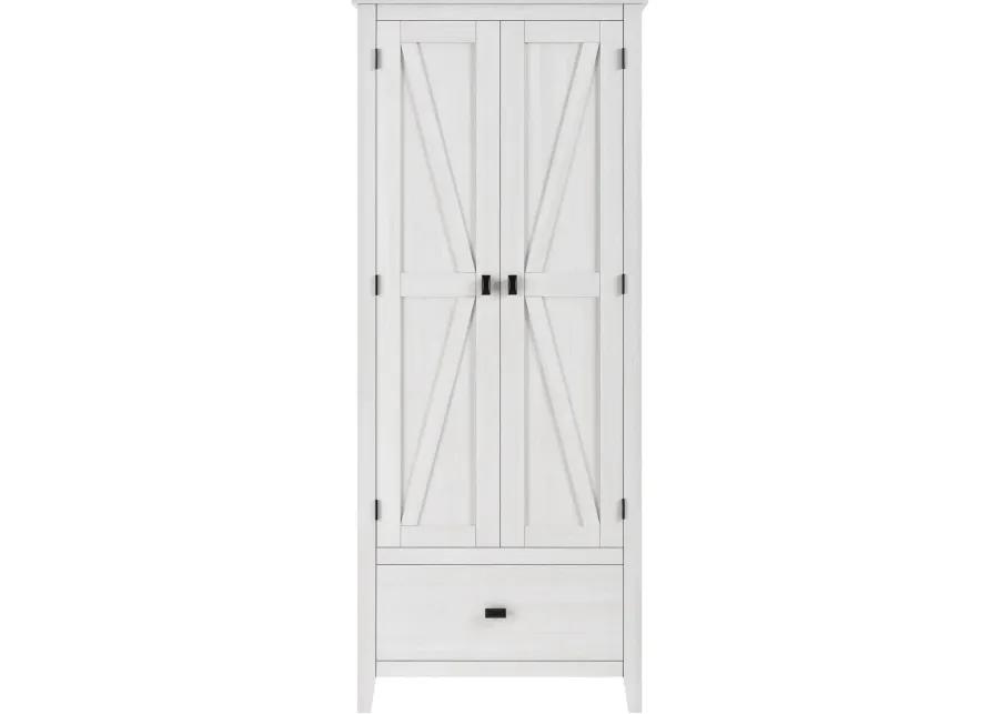 Farmington White 30" Wide Storage Cabinet