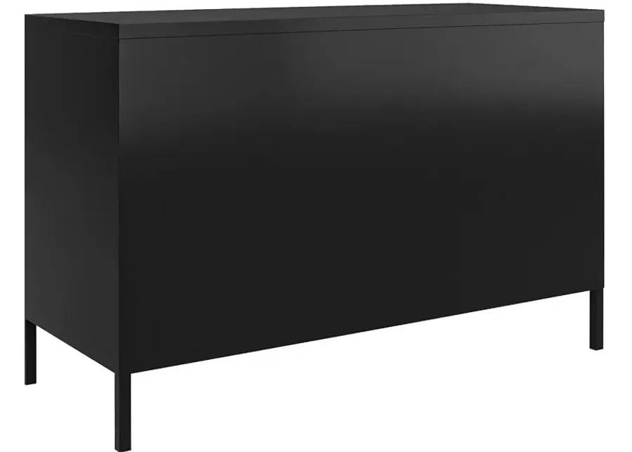 Mission Black 2 Door Metal Locker Accent Cabinet