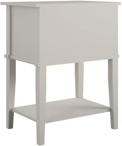 Franklin Taupe Accent Table with 2 Drawers