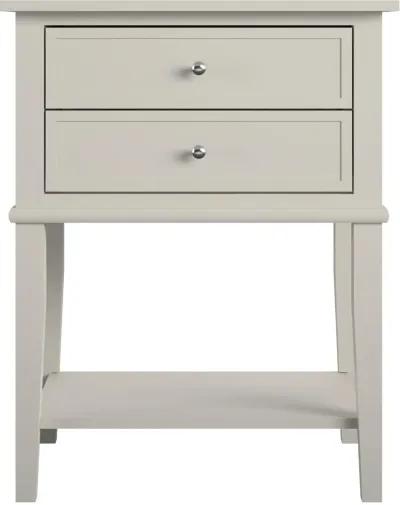 Franklin Taupe Accent Table with 2 Drawers