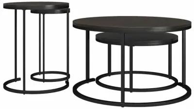 Camdale Espresso 4-Piece Nesting Coffee and End Table Bundle