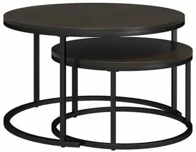 Camdale Espresso 4-Piece Nesting Coffee and End Table Bundle