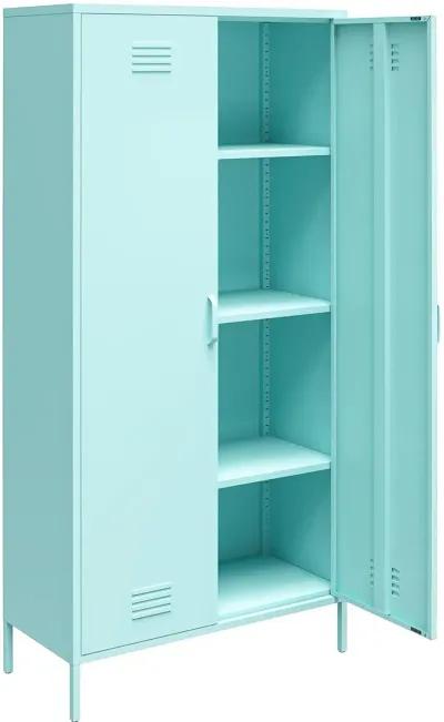 Cache Mint Tall 2 Door Metal Locker Cabinet