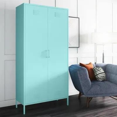 Cache Mint Tall 2 Door Metal Locker Cabinet