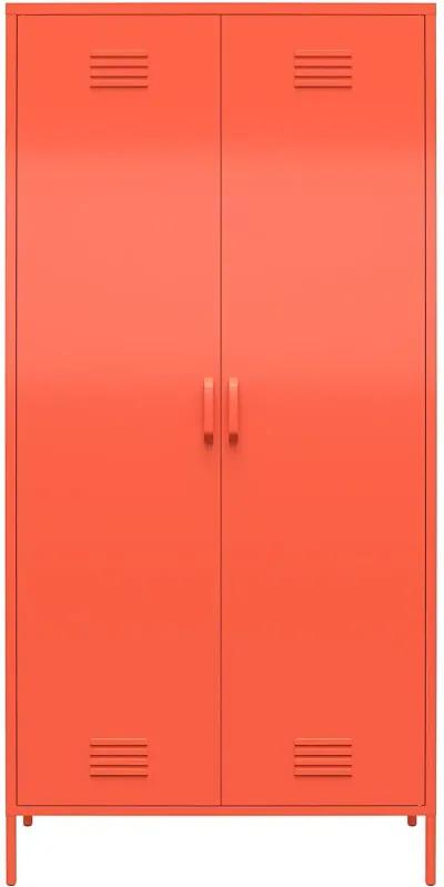 Cache Orange Tall 2 Door Metal Locker Cabinet