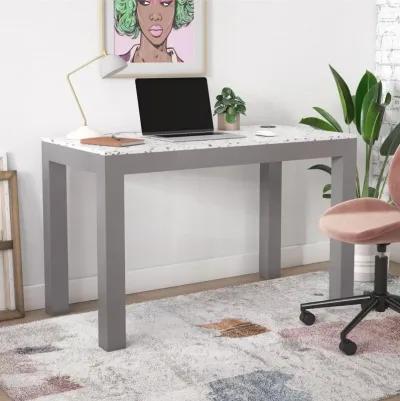 Astor Gray Desk with Wireless Charger