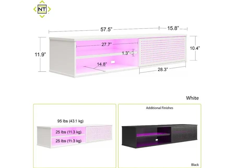 Glitch Black 60" Floating TV Stand