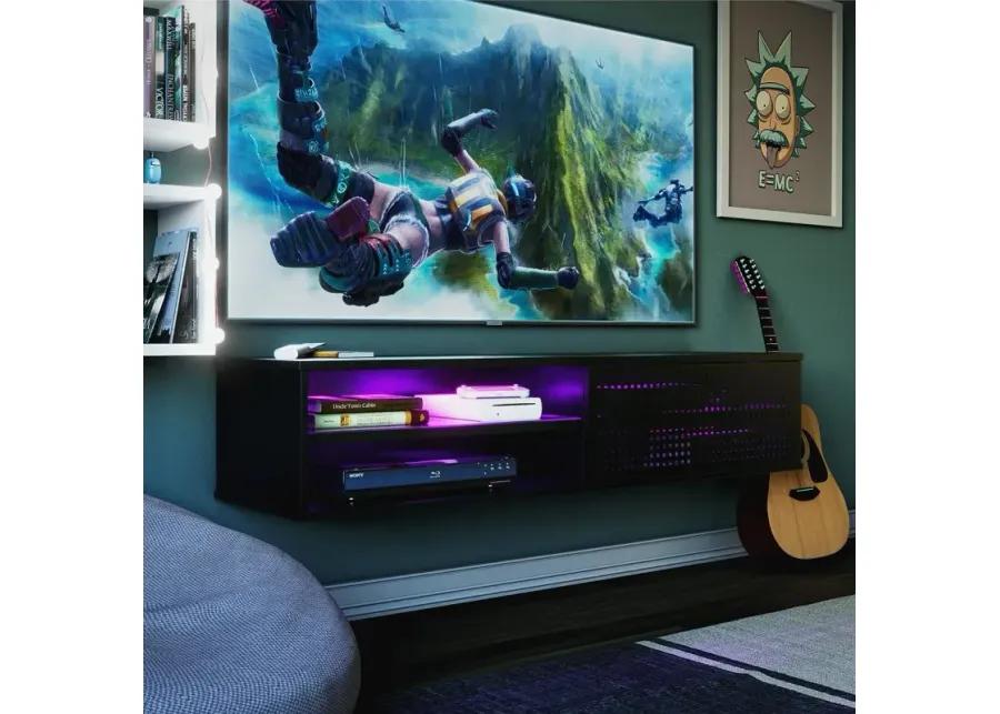 Glitch Black 60" Floating TV Stand