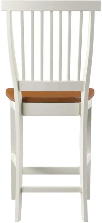 Americana White Counter Height Stool