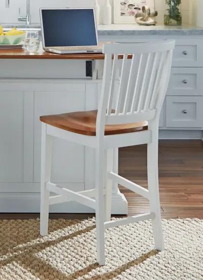 Americana White Counter Height Stool