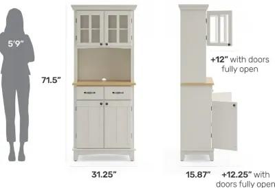 Homestyles Off-White Buffet with Hutch