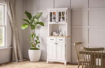 Homestyles Off-White Buffet with Hutch