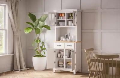 Homestyles Off-White Buffet with Hutch