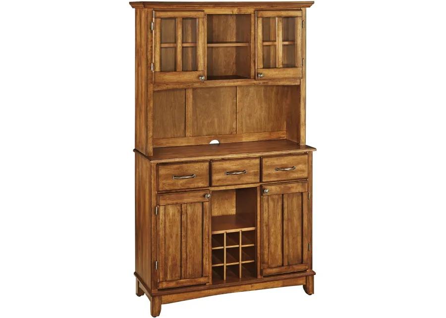 Homestyles Brown Buffet with Hutch