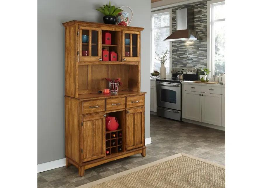 Homestyles Brown Buffet with Hutch