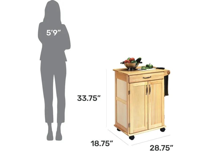 General Natural Small Kitchen Cart