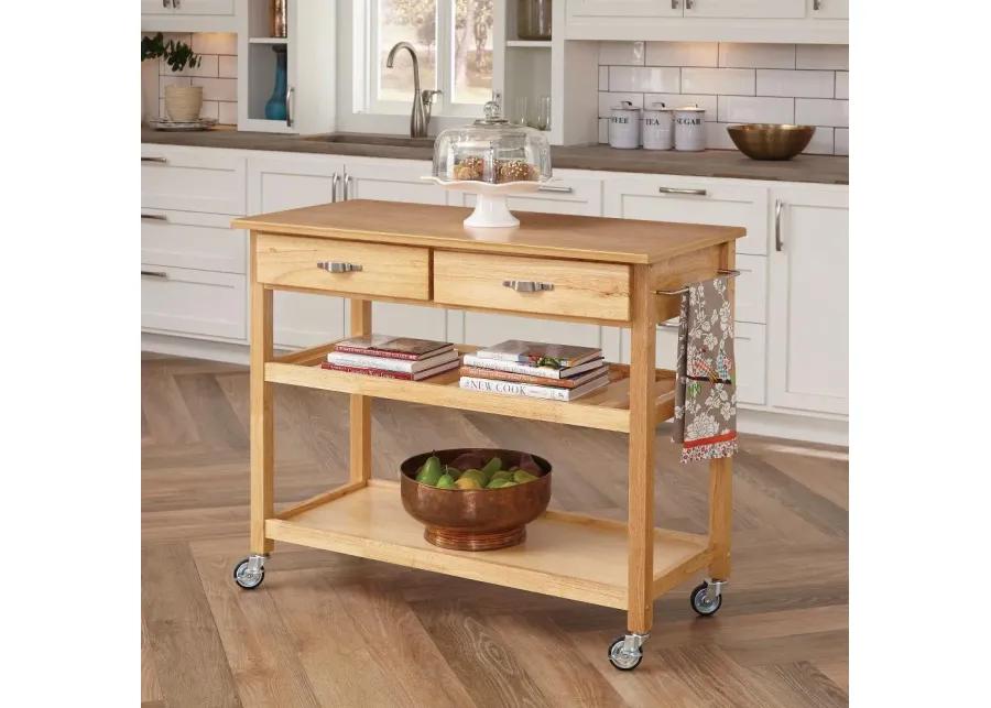 General Light Brown Kitchen Cart